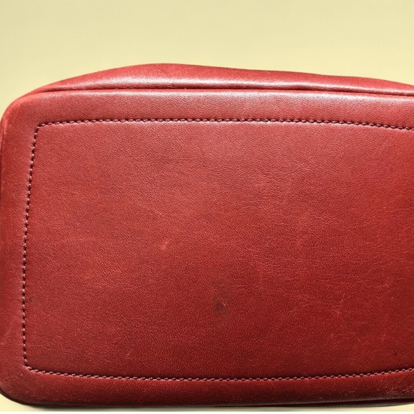 Coach Vintage Red Leather Duffle Sac Bucket Bag - Picture 8 of 13